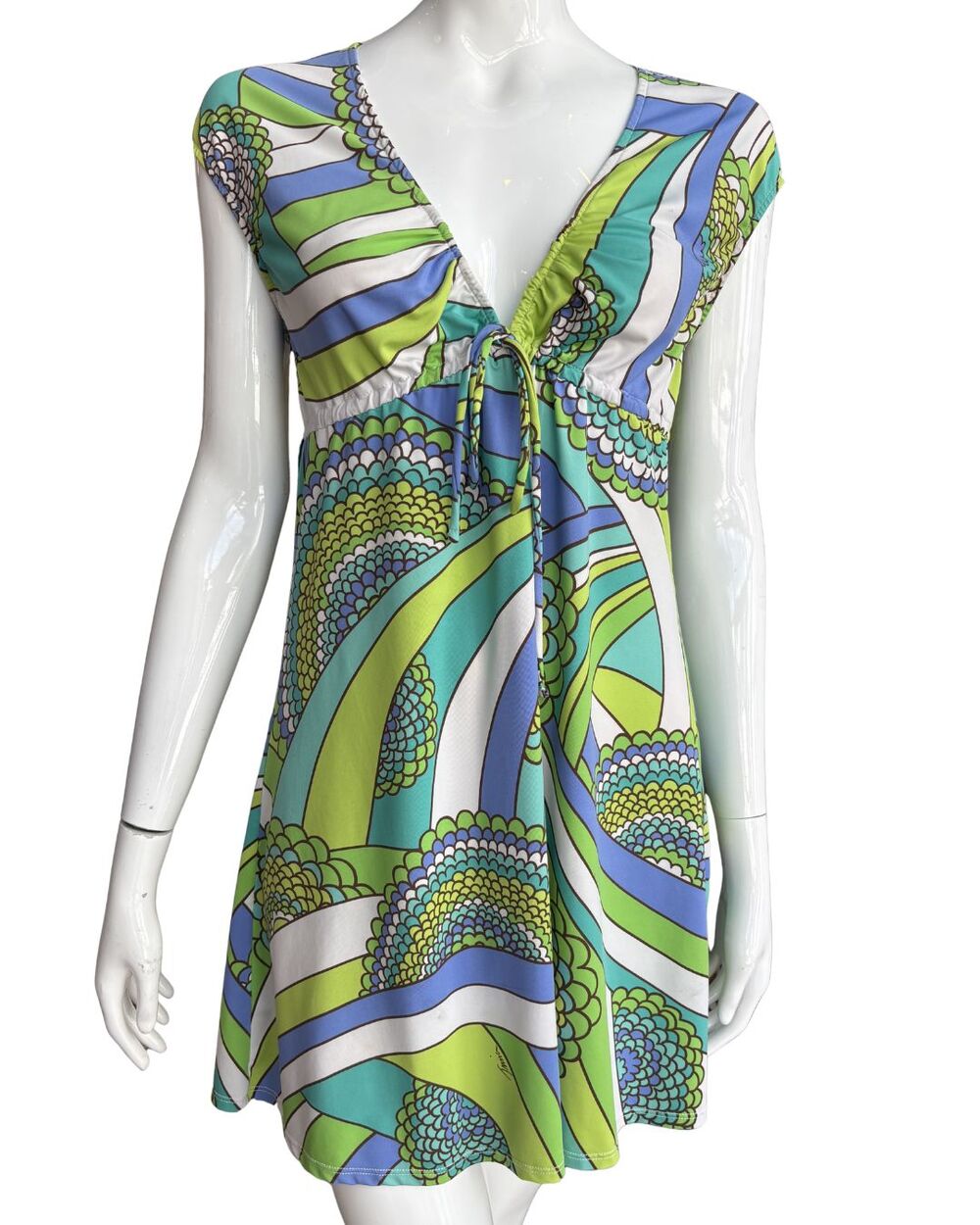 Trina Turk 90s Y2K Fun print Summer Dress M